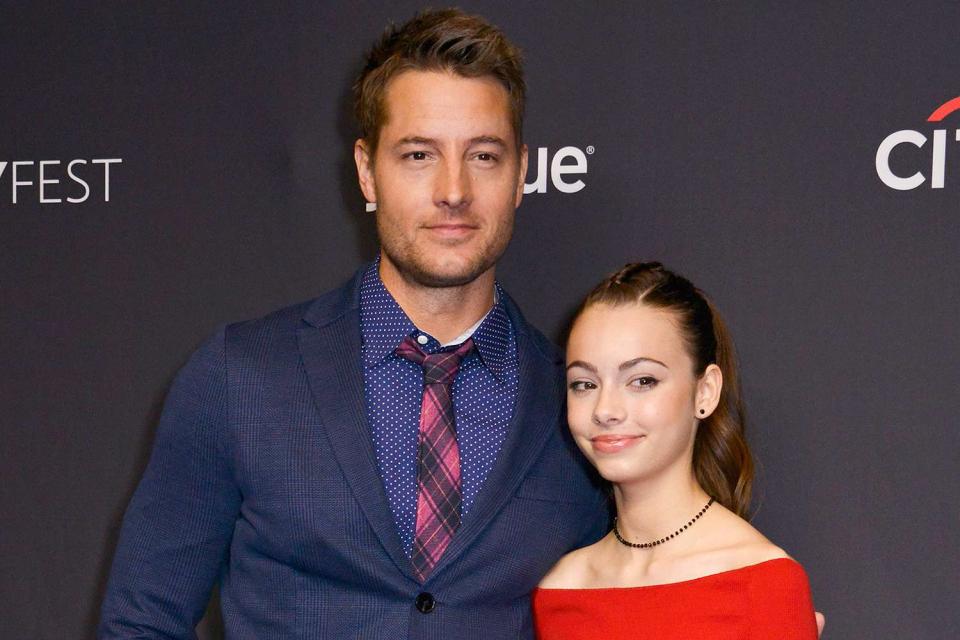 Justin Hartley and his daughter Isabella