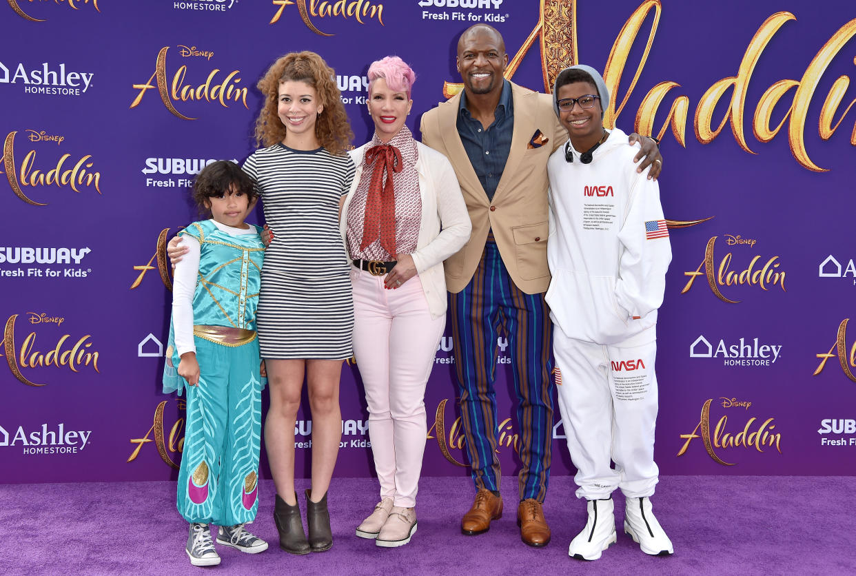 Crews with his family in 2019. (Photo: Axelle/Bauer-Griffin/FilmMagic)