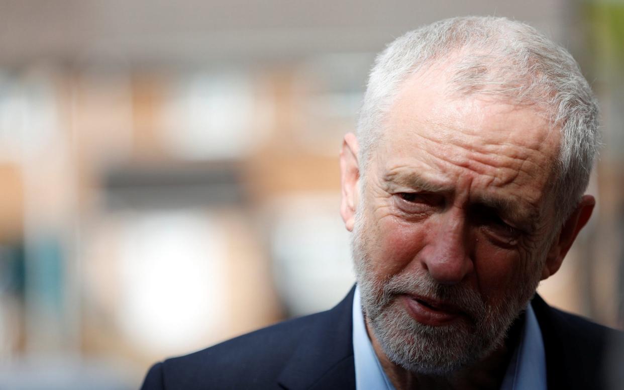 Jeremy Corbyn, campaigning in Southampton, May 2, 2017. - REUTERS