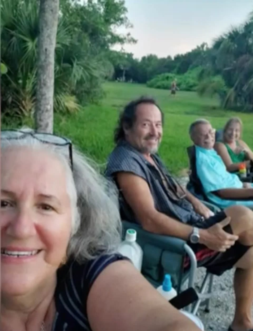 The couple spotted the eerie detail in the back of a selfie. Source: NBC2