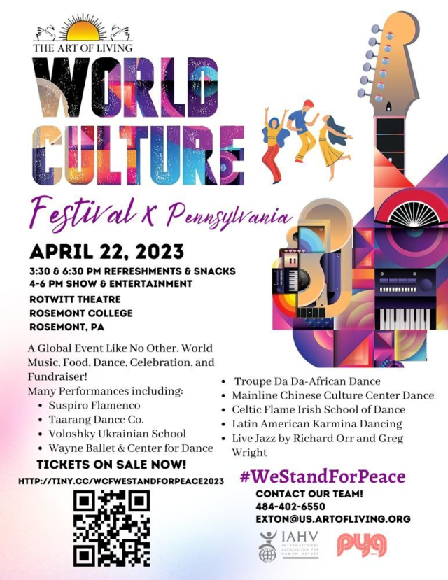 Art of Living Exton Hosts World Culture FestivalPA, Prepares for