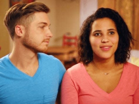 Amy and Danny Frishmuth on set of "90 day fiance"