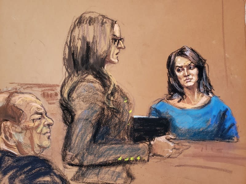 Actress Annabella Sciorra is cross-examined by lawyer Donna Rotunno