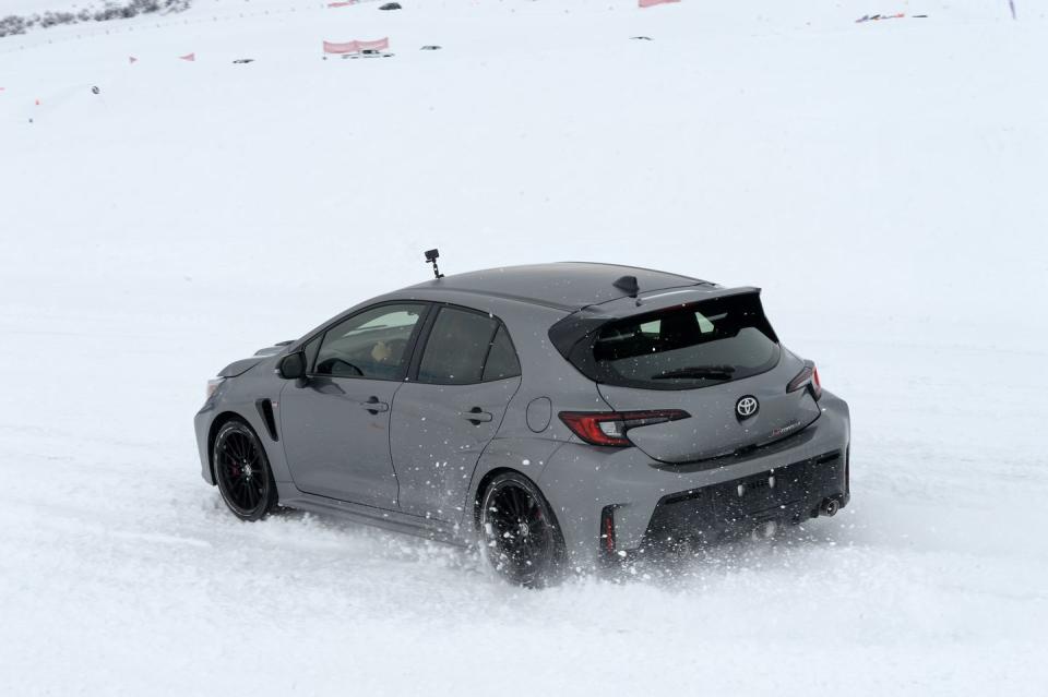 toyota gr corolla at bridgestone winter driving school ice track