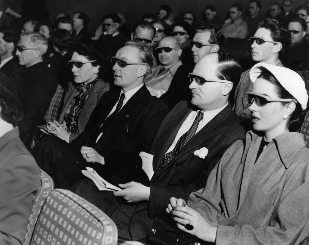  3D movie watchers. 