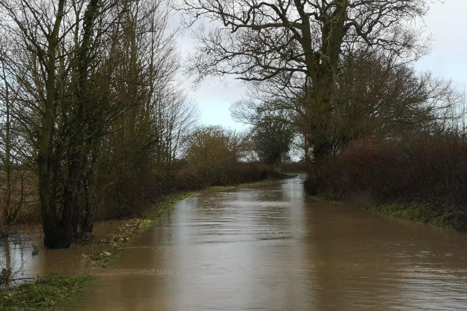 The east of England was blighted by floods at the end of last year (@russelldavis81)