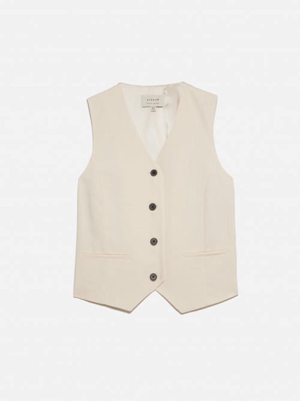 Hopsack tailored waistcoat, £140, jigsaw-online.com  (Jigsaw)