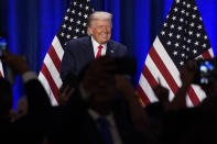 President Donald Trump smiles after a Latinos for Trump event at Trump National Doral Miami resort, Friday, Sept. 25, 2020, in Doral, Fla. (AP Photo/Evan Vucci)