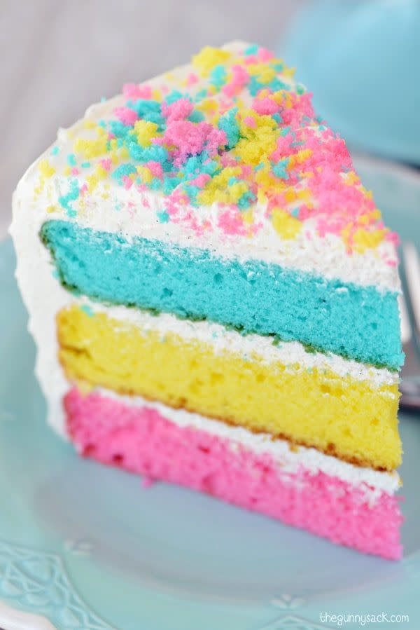 Colorful Layered Easter Cake