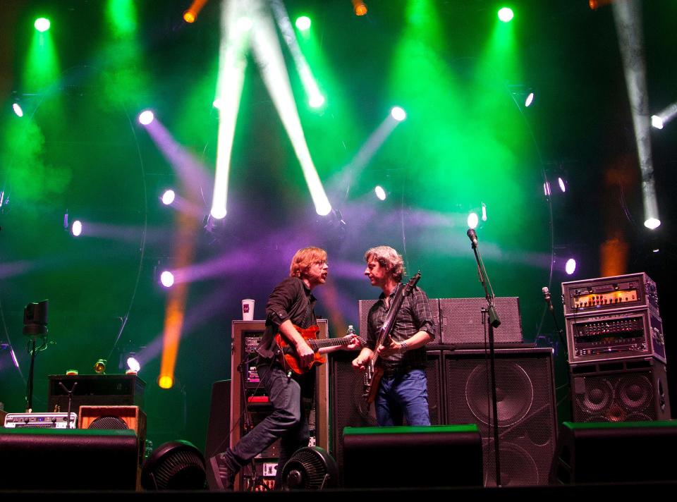 Phish performs during the Bonnaroo Music and Arts Festival in Manchester, Tenn., on June 10, 2012.