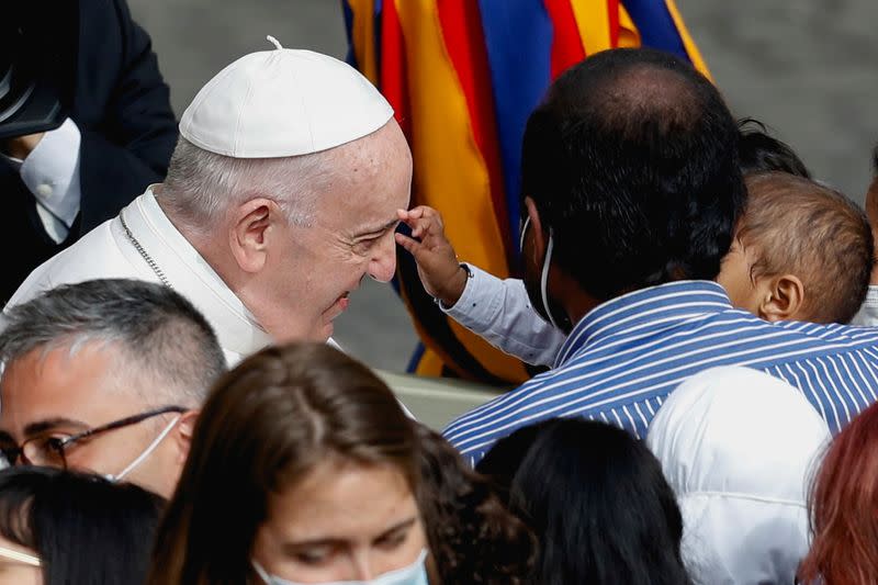 FILE PHOTO: Pope Francis holds weekly general audience at the Vatican