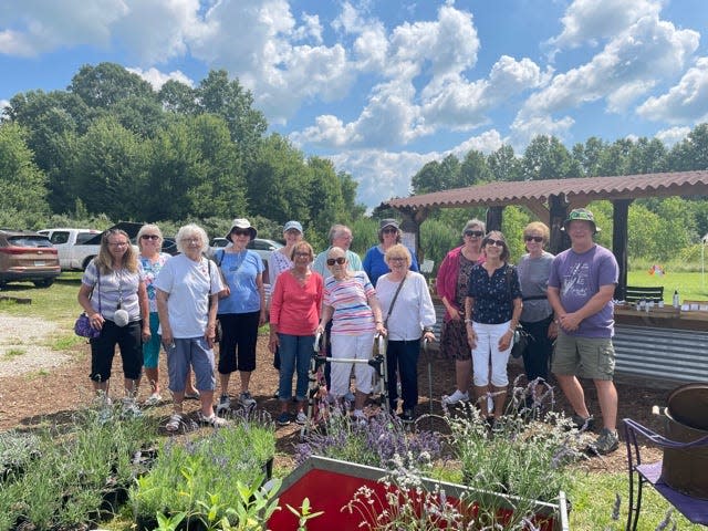 The Alpha Theta Chapter of Delta Kappa Gamma at their Day Out field trip at Lavender Trails.