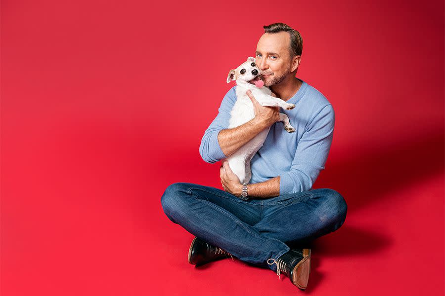 Mary the Jack Russell Terrier with owner Clinton Kelly