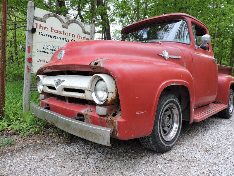 The 1956 Ford truck once owned by the late Dick Jones of Bloomington.
