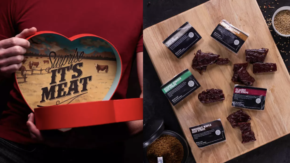 Best Valentine's Day gifts for men: Beef jerky heart.