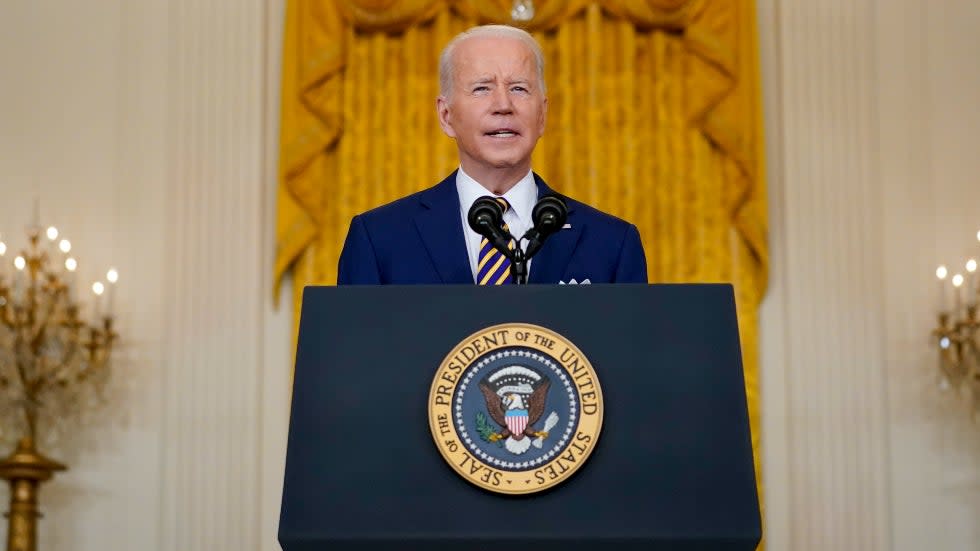 President Biden gives his first press conference of 2022