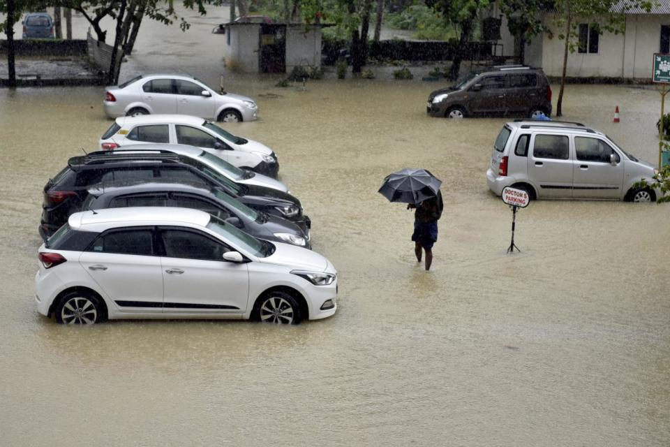 Huge floods swept through the state of Kerala (AP)