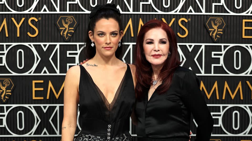 Riley Keough and Priscilla Presley, both in Chanel. - Mike Blake/Reuters