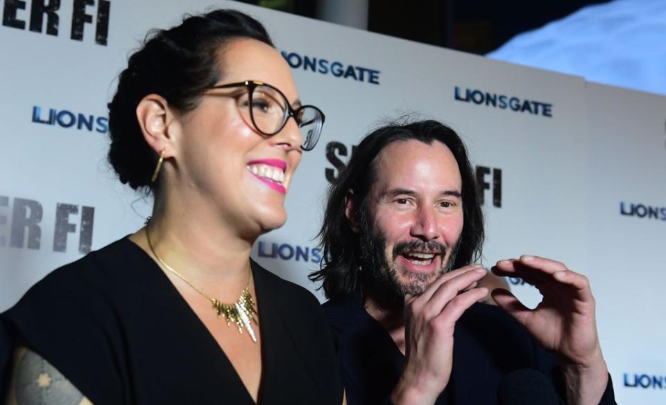 Keanu Reeves and his sister, producer Karina Miller at a special screening of ‘Semper Fi’, on which Miller was a producer, in Hollywood on 24 September 2019 (FREDERIC J BROWN/AFP via Getty Images)