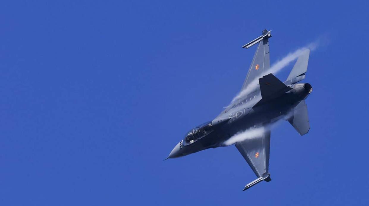 An F-16 fighter jet. Stock photo: Getty Images