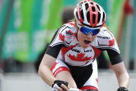 Canadian Clara Hughes leads the Women Elite Race on September 24, 2011 in Rudersdal north of Copenhagen. The UCI Cycling Road World Championships are held from September 19 to September 25. AFP PHOTO / SCANPIX / Jens Nørgaard Larsen (Photo credit should read Jens Nørgaard Larsen/AFP/Getty Images)