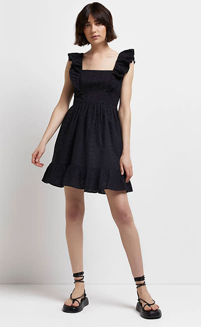 river-island-black-mini-dress