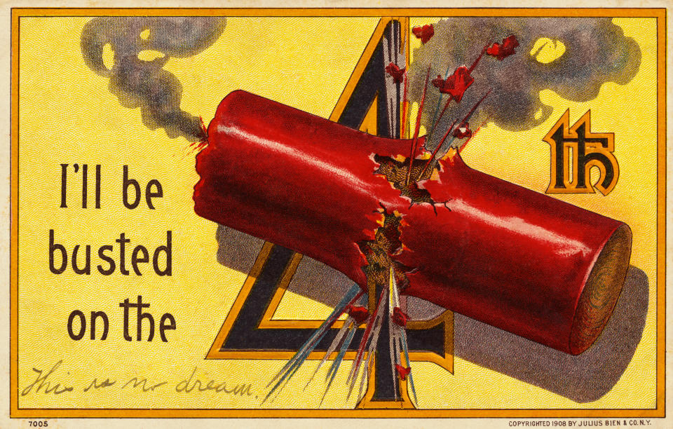 Vintage postcards celebrate the Fourth of July