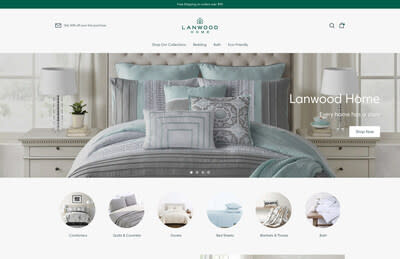 Lanwood Home launches direct-to-consumer engagement online store at Sunham Home Fashions.