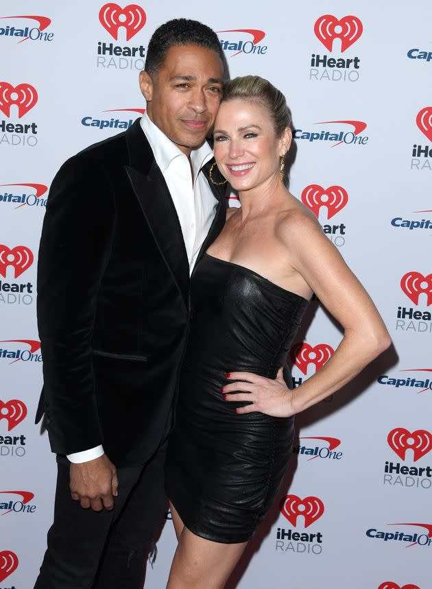 Holmes and Robach arrive at iHeartRadio's Jingle Ball event on Friday in Inglewood, California.