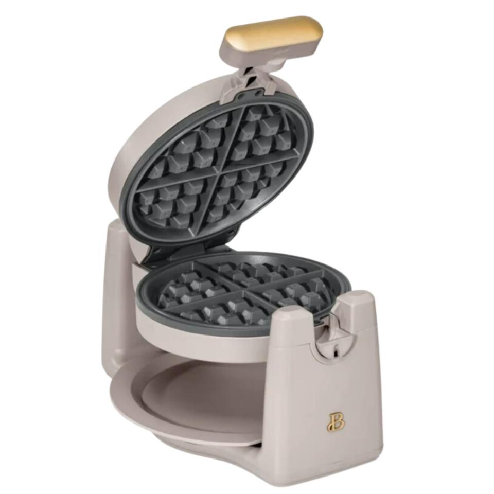 Beautiful rotating Belgian waffle maker with porcini