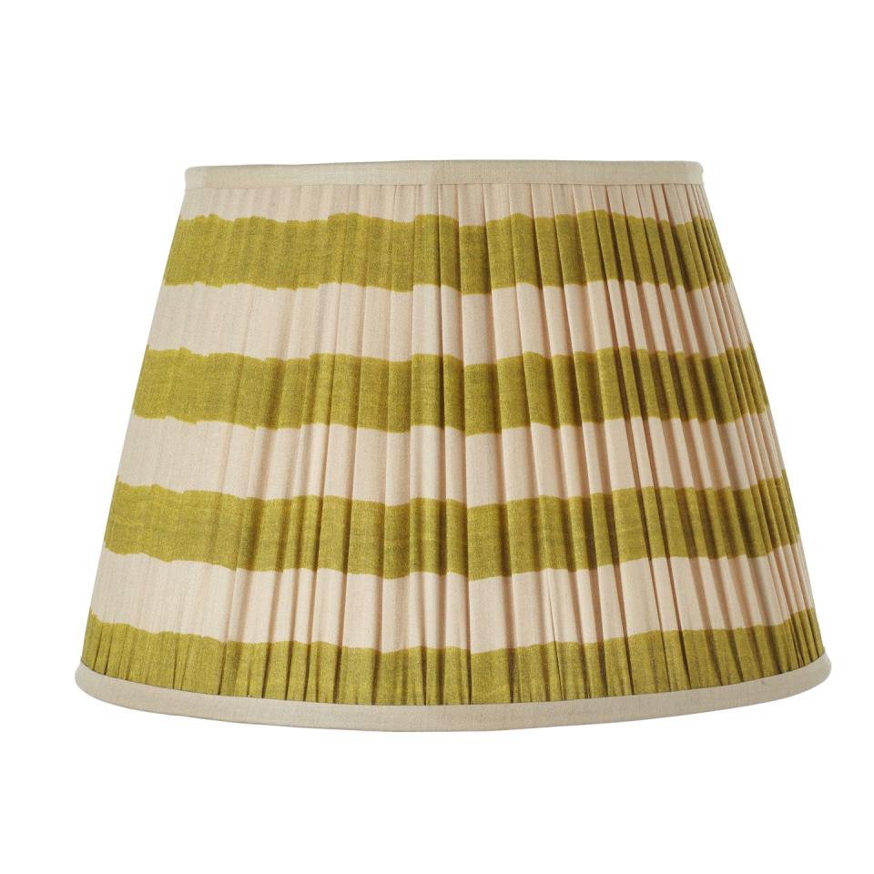 Warna Silk Pleated Lampshade - Lime