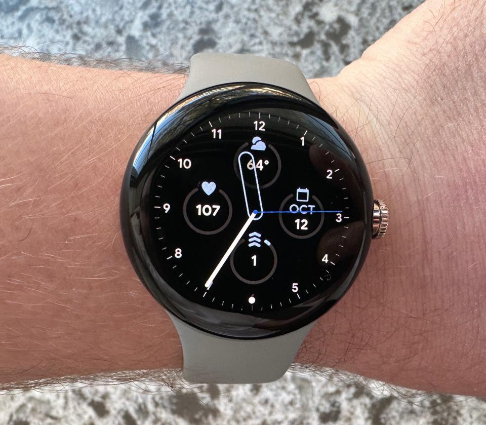 The Pixel Watch is one of the best looking smartwatches since Apple launched the Apple Watch. (Image: Howley)