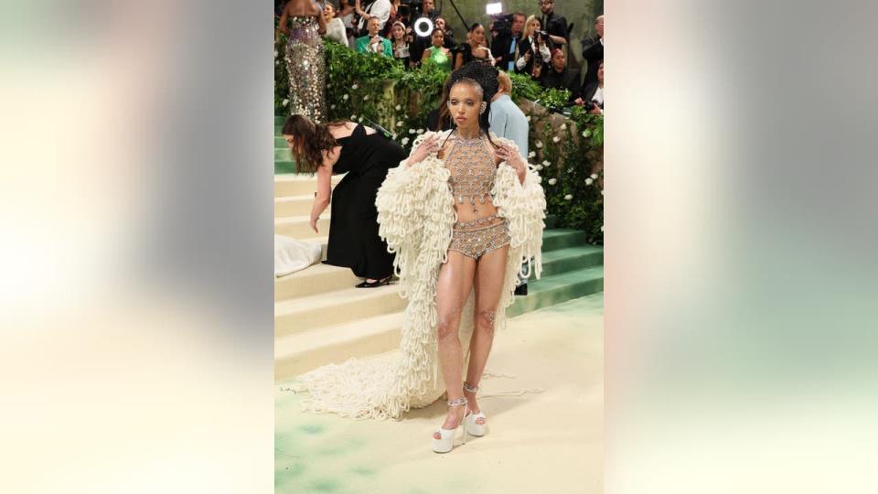 <div>NEW YORK, NEW YORK - MAY 06: FKA Twigs attends The 2024 Met Gala Celebrating "Sleeping Beauties: Reawakening Fashion" at The Metropolitan Museum of Art on May 06, 2024 in New York City. (Photo by Dia Dipasupil/Getty Images)</div>