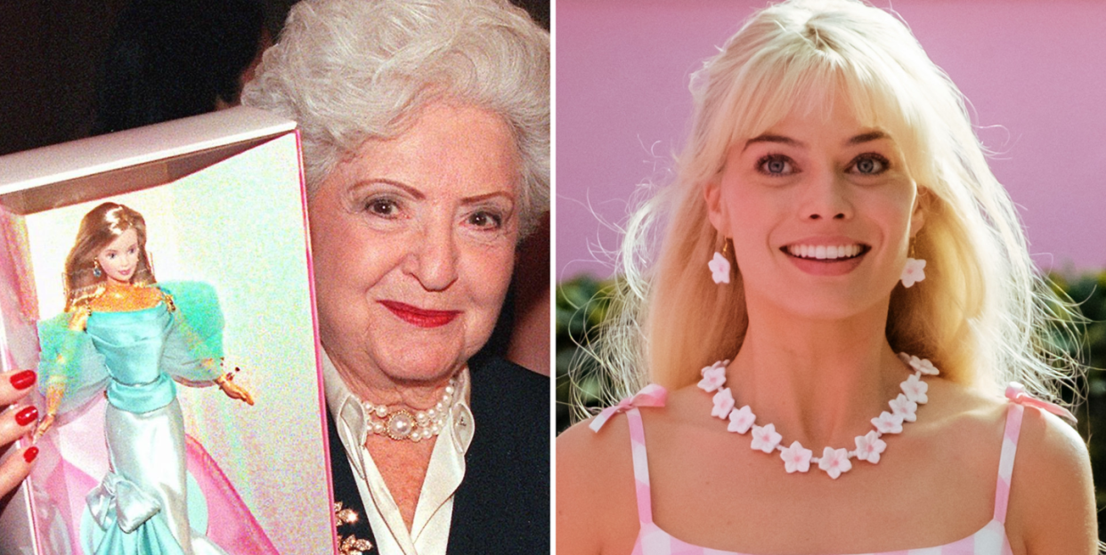 ruth handler and margot robbie as barbie