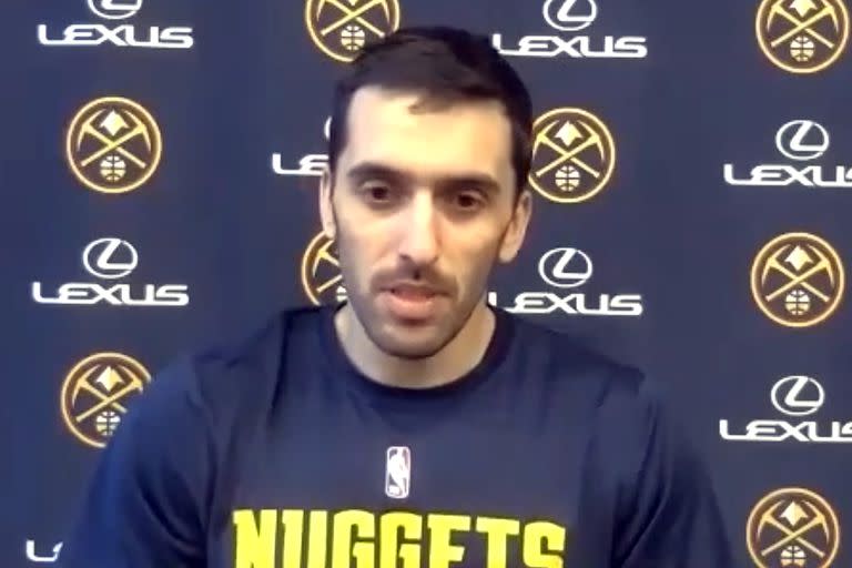 Facundo Campazzo en la videoconferencia de prensa que organizó la NBA y en la que participaron más de 40 periodistas de varios países.