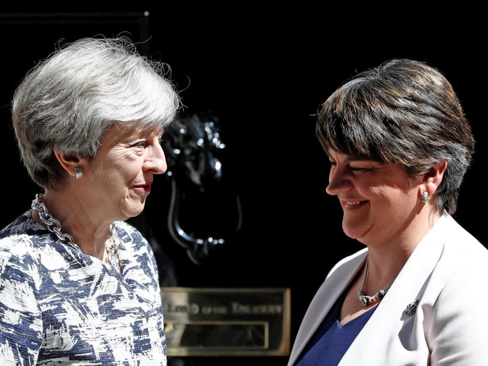 Theresa May blew £20,000 on RAF plane to fly Arlene Foster home to Belfast