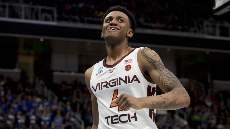 Virginia Tech guard Nickeil Alexander-Walker plays against Saint Louis during a first-round game in the NCAA men's college basketball tournament Friday, March 22, 2019, in San Jose, Calif. (AP Photo/Ben Margot)