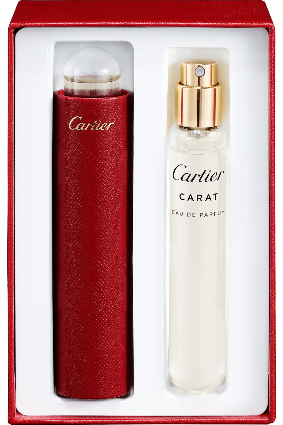<p>Utterly chic inside and out, anyone would fall for this perfect purse spray. The dynamic Carat fragrance sparkles like a diamond – the ultimate gift. </p><p><a class="link " href="https://go.redirectingat.com?id=127X1599956&url=https%3A%2F%2Fwww.debenhams.com%2Fwebapp%2Fwcs%2Fstores%2Fservlet%2Fprod_10701_10001_117227000999_-1&sref=https%3A%2F%2Fwww.harpersbazaar.com%2Fuk%2Fbeauty%2Ffragrance%2Fg15842018%2Fromantic-perfumes%2F" rel="nofollow noopener" target="_blank" data-ylk="slk:SHOP;elm:context_link;itc:0;sec:content-canvas">SHOP</a></p><p>Cartier Carat eau de parfum gift set, £47, <a href="https://www.debenhams.com/webapp/wcs/stores/servlet/prod_10701_10001_117227000999_-1" rel="nofollow noopener" target="_blank" data-ylk="slk:Debenhams;elm:context_link;itc:0;sec:content-canvas" class="link ">Debenhams</a></p>