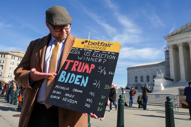 U.S. Supreme Court hears arguments in Trump appeal of Colorado ballot disqualification, in Washington