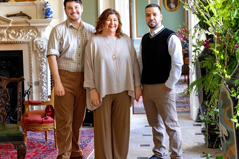 Cheryl Fergison with husband Yassine and her son Aldex
