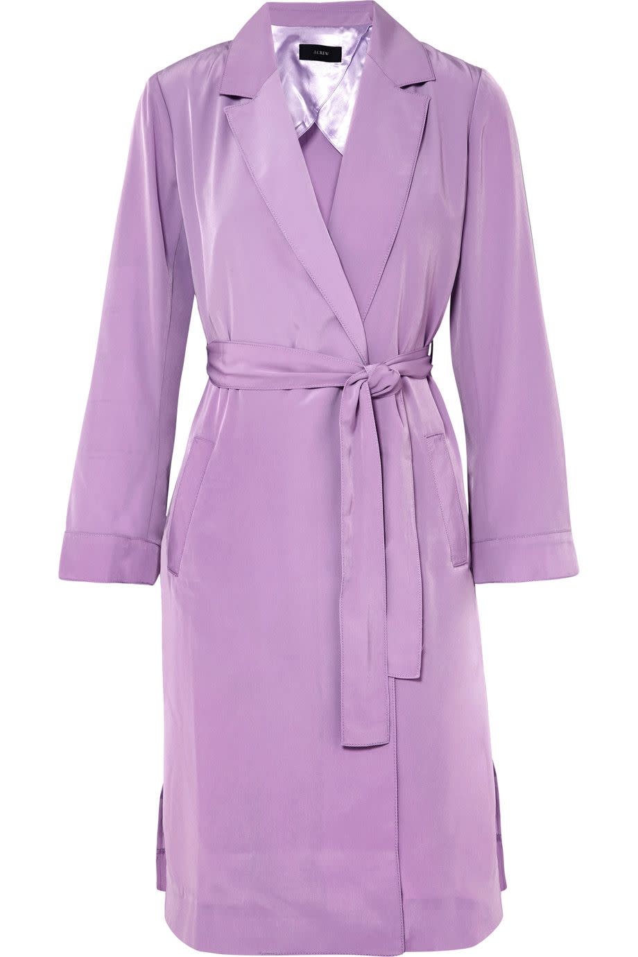 Belted Satin Coat