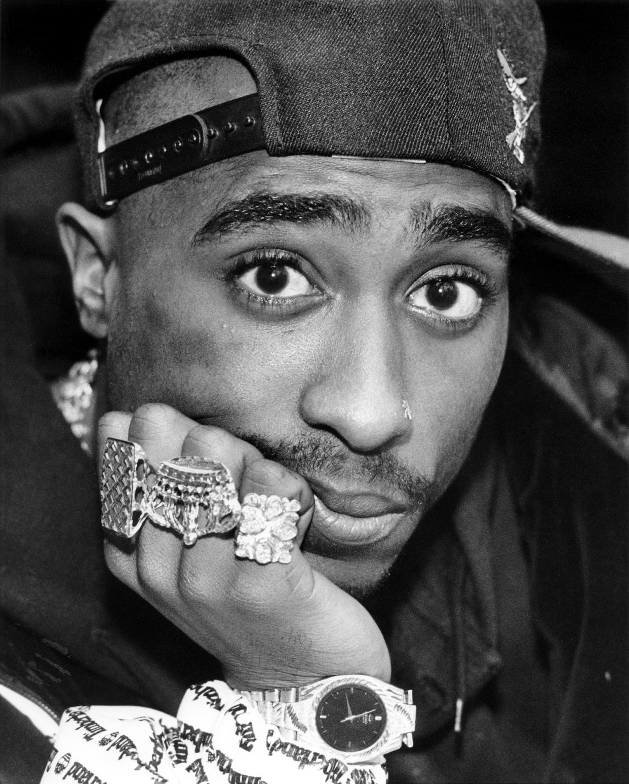 Tupac Shakur in 1992 (Gary Reyes / Bay Area News via Getty Images )