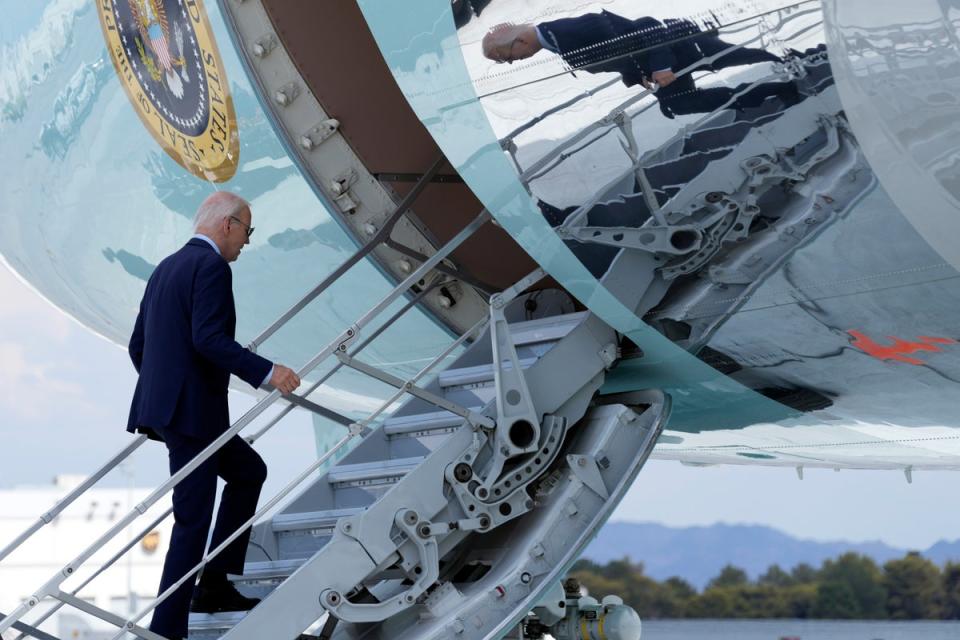 Joe Biden returned home to Delaware to self-isolate on Wednesday after testing positive for Covid-19. A report now indicates he is ‘receptive’ in calls about concerns over his political future (AP)