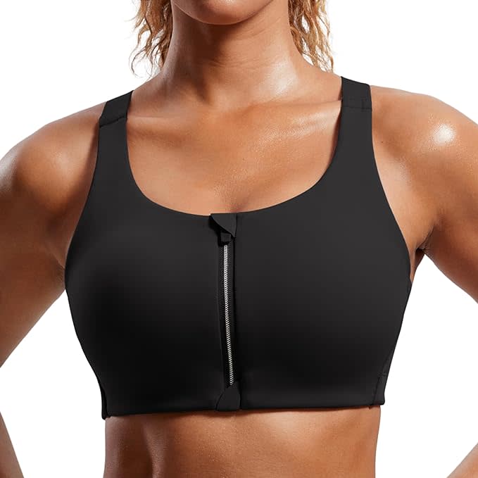 CRZ Yoga Zip-Front Sports Bra