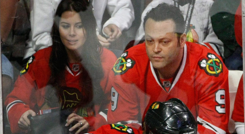 <p>Vince Vaughn picked a good year to jump off the Blackhawks’ bandwagon.<br> (Charles Rex Arbogast/AP) </p>