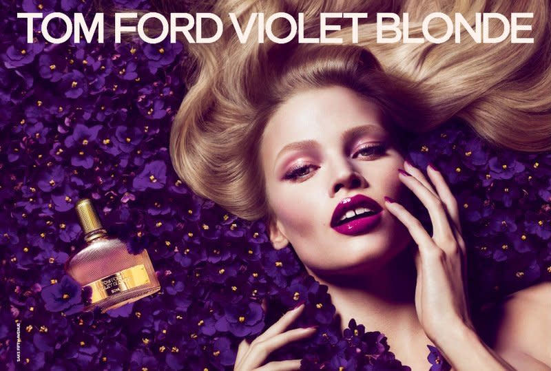 <p>Lara Stone fronted the Violet Blonde fragrance campaign in 2011.</p>