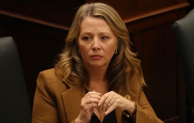 Ontario NDP Leader Marit Stiles, pictured during question period at the legislature in October 2023. Stiles says her party relies on 'relatively small donations from a lot of people.' 