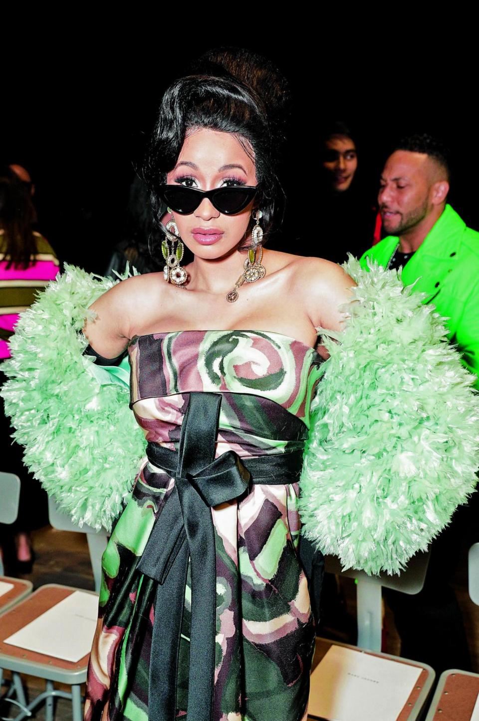 Cardi B in the front row Marc Jacobs show (Rex Features)