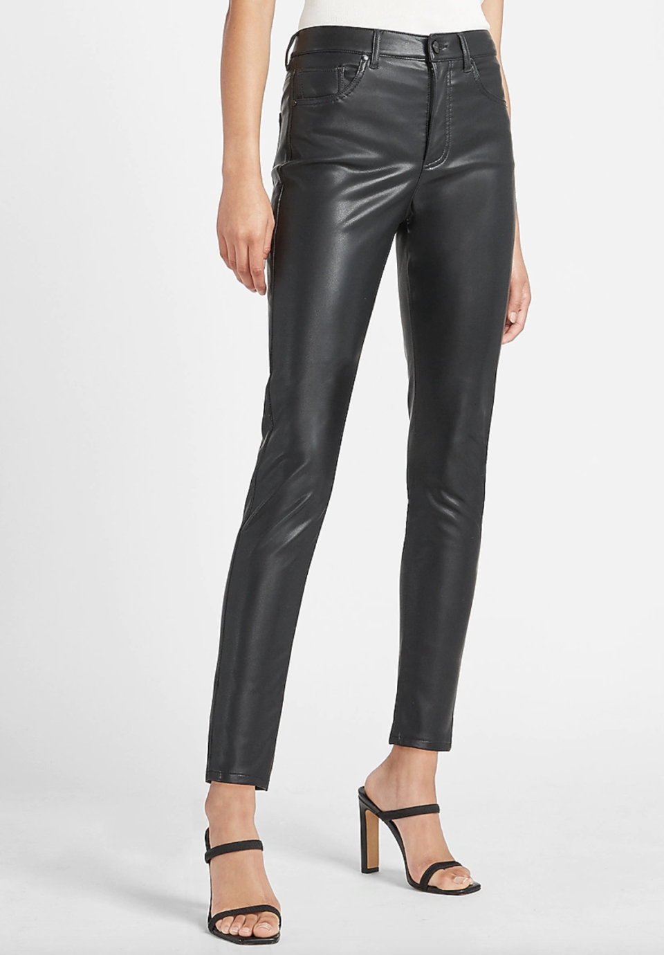 Express High Waisted Vegan Leather Skinny Ankle Pant , $40 (originally $80) 