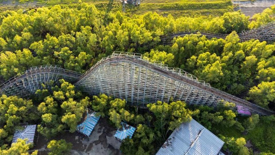 The Six Flags Theme Park in New Orleans East photographed in May 2022.